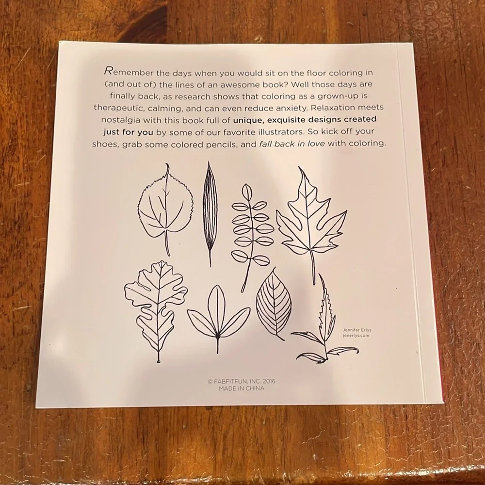 Adult  Nature Coloring Book  w/ Color Pencils